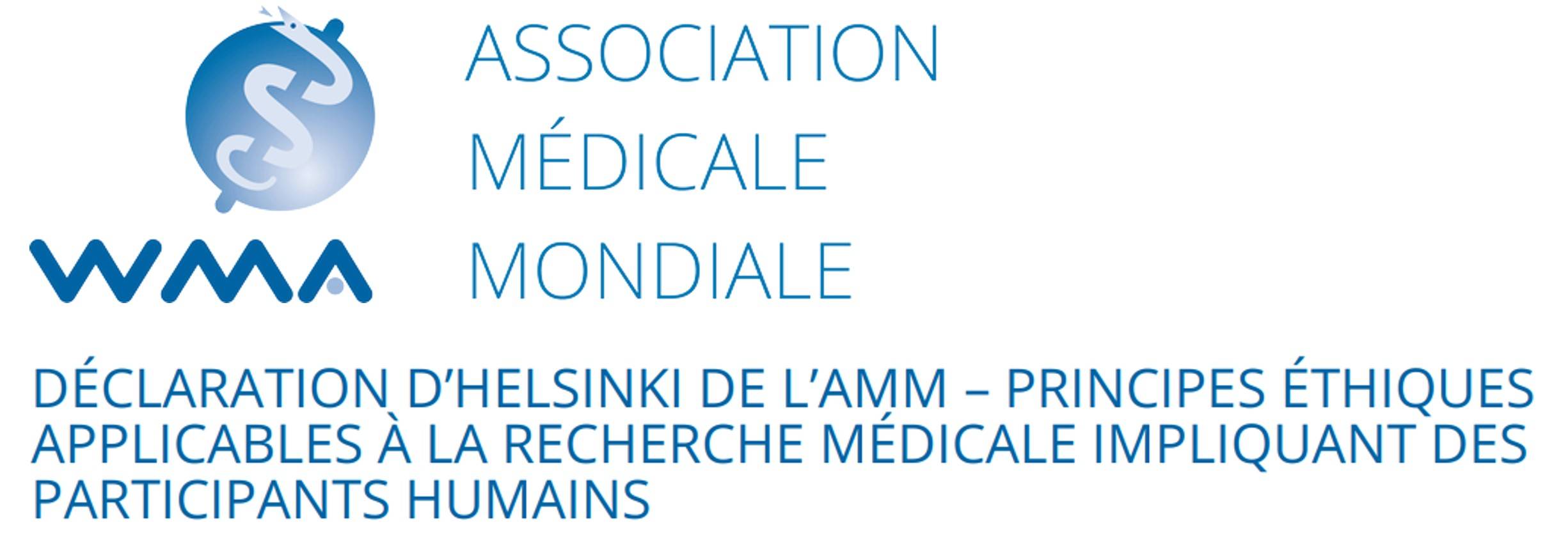 Déclaration d'Helsinki - Association médicale mondiale (AMM)